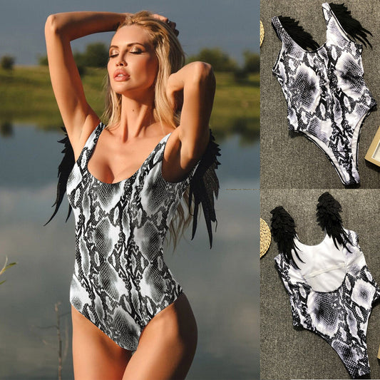 Traje de baño sexy mujer estampado serpiente