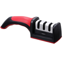 Afilador de cuchillos 3 en 1 de con diseño ergonómico y mango antideslizante
