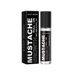 Aceite para el crecimiento de barba segura en roll-on de East Moon, ideal para desarrollar barbas más densas