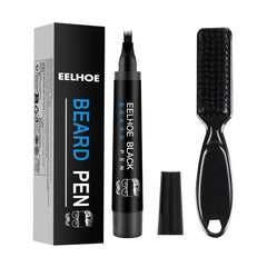 Kit de relleno para barba Eelhoe con lápiz y cepillo para un acabado perfecto en el vello facial