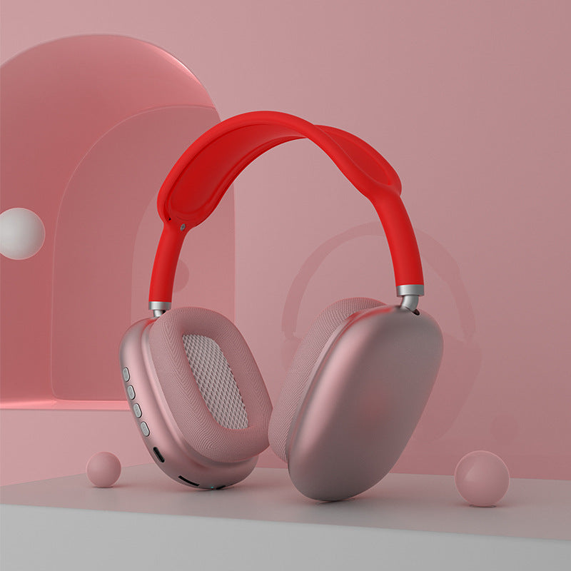 Auriculares P9AirMax alta fidelidad en color rojo con diseño moderno y controles intuitivos