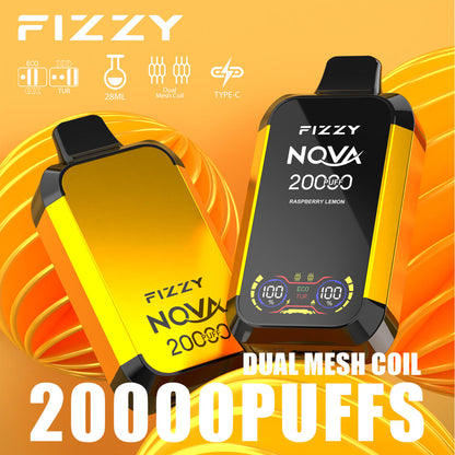 Pods Desechables Fizzy Nova 20,000 Caladas – Vapeo Intenso con Tecnología de Bobina de Malla Doble y 12 Sabores 🌿