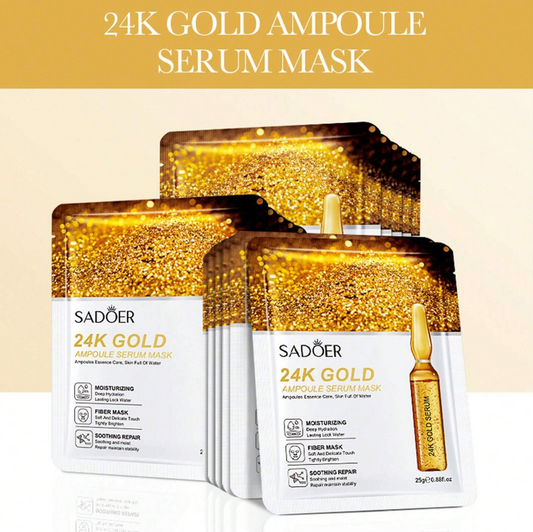 Mascarilla Facial de Oro 24K SAODER: El Secreto del Glowing Skin con Luxe Skincare 💎