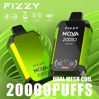 Pods Desechables Fizzy Nova 20,000 Caladas – Vapeo Intenso con Tecnología de Bobina de Malla Doble y 12 Sabores 🌿