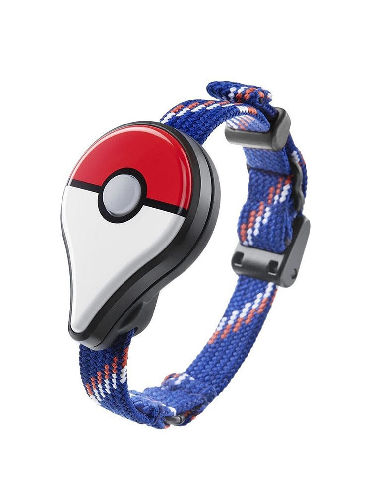 Pulsera inteligente Pokémon con diseño de pokebola y correa ajustable de tela azul