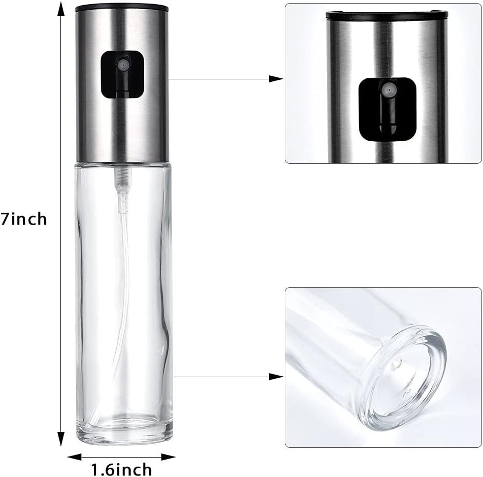 Pulverizador de aceite inoxidable de 7 pulgadas con diseño elegante y boquilla de calidad