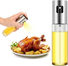 Pulverizador de aceite inoxidable fácil de usar para rociar alimentos, ideal para cocinar y asar