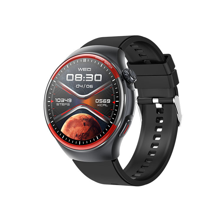 Reloj inteligente con Bluetooth en diseño moderno, monitoreando pasos y calorías durante actividades