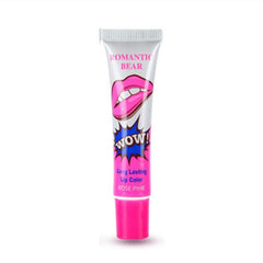 Labial peel off resistente agua de Romantic Bear en color rosa duradero para labios vibrantes